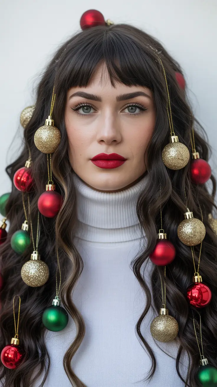 Christmas Holiday Hairstyles for Party 2025 Ornament Dream Waves