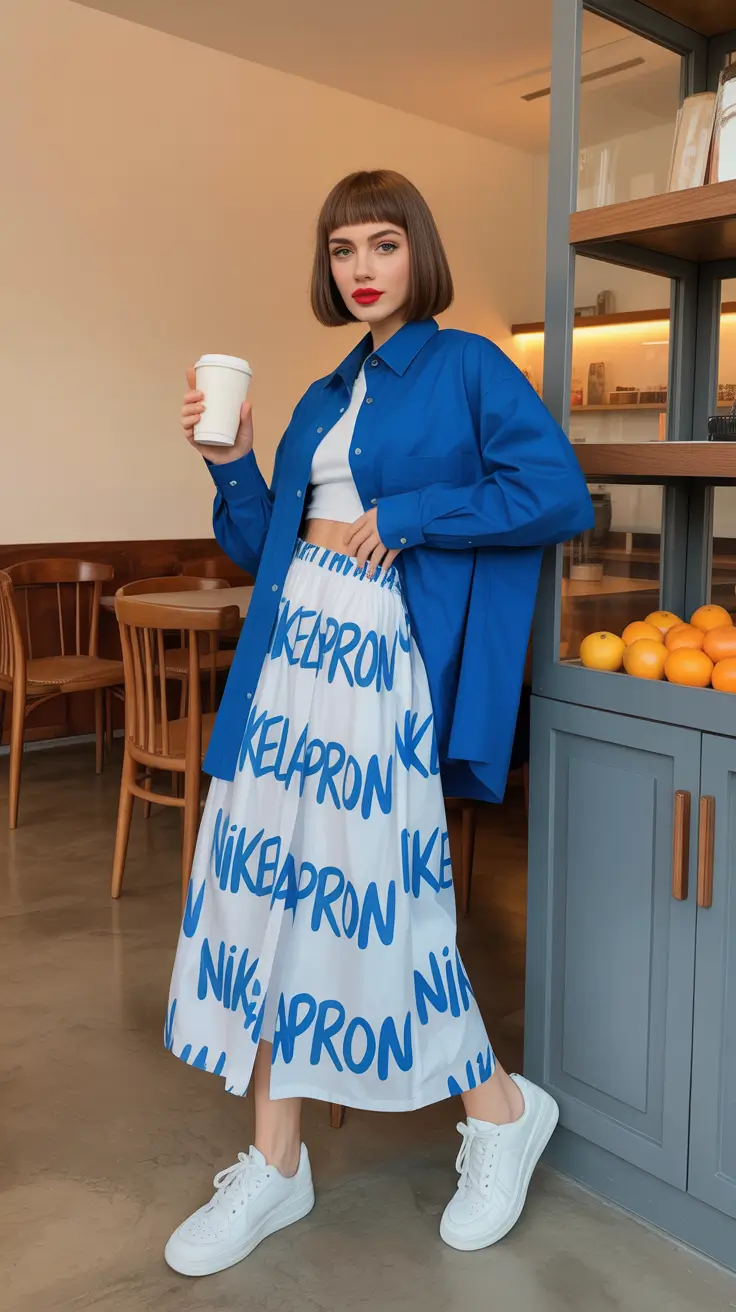 comfy outfits 2026 Graphic Blue Confidence