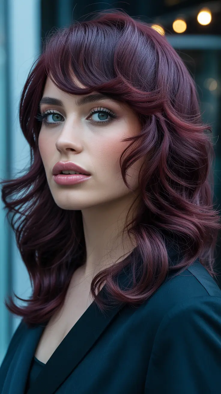 cute-hairstyles-for-medium-hair-2026-Velvet-Plum-Layers