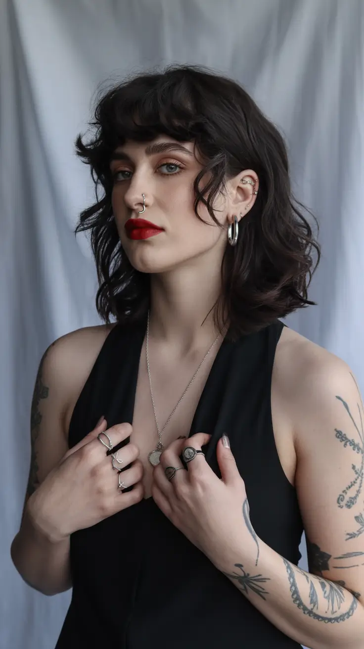 cute-hairstyles-for-medium-hair-2026-Choppy-Wolf-Layers