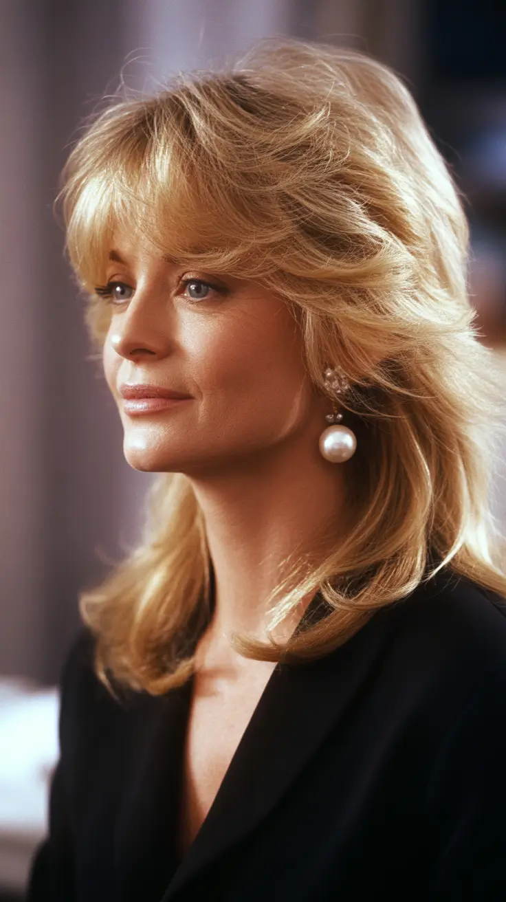 haircuts for medium hair 2026 Golden Retro Volume