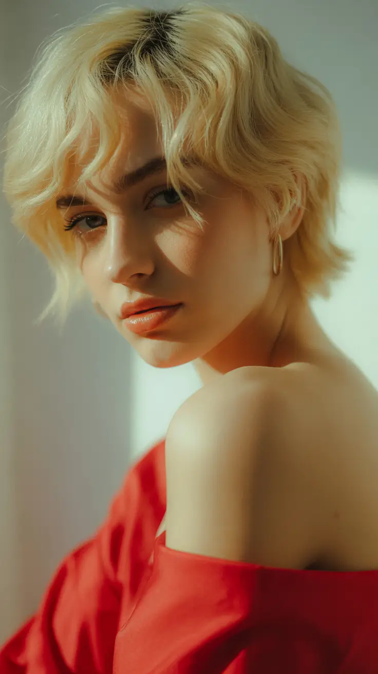 haircuts for thin fine hair 2026 Sunlit Blonde Crop