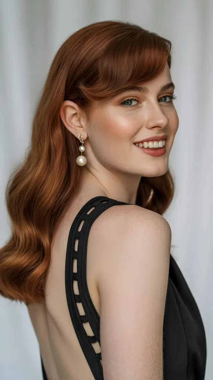 haircuts for thin fine hair 2026 Soft Copper Waves for Effortless Volume