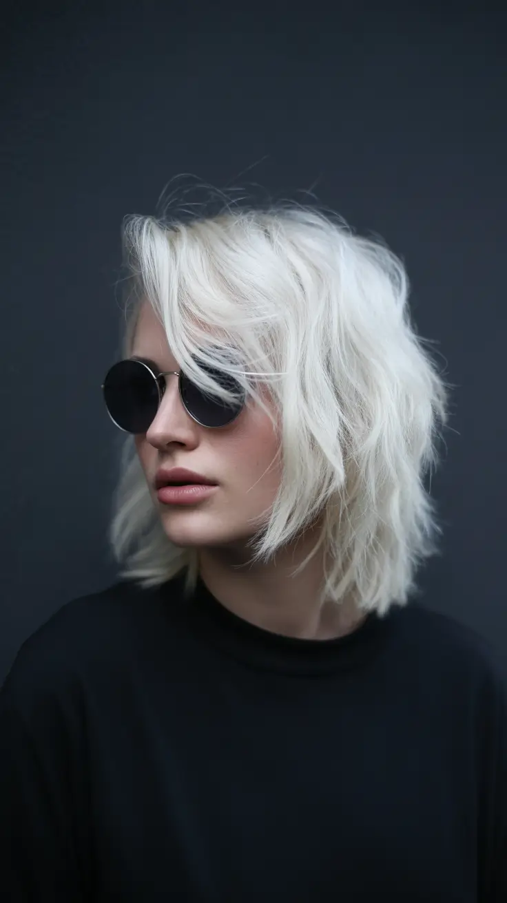 haircuts for thin fine hair 2026 Layered Platinum Waves for Cool Confidence