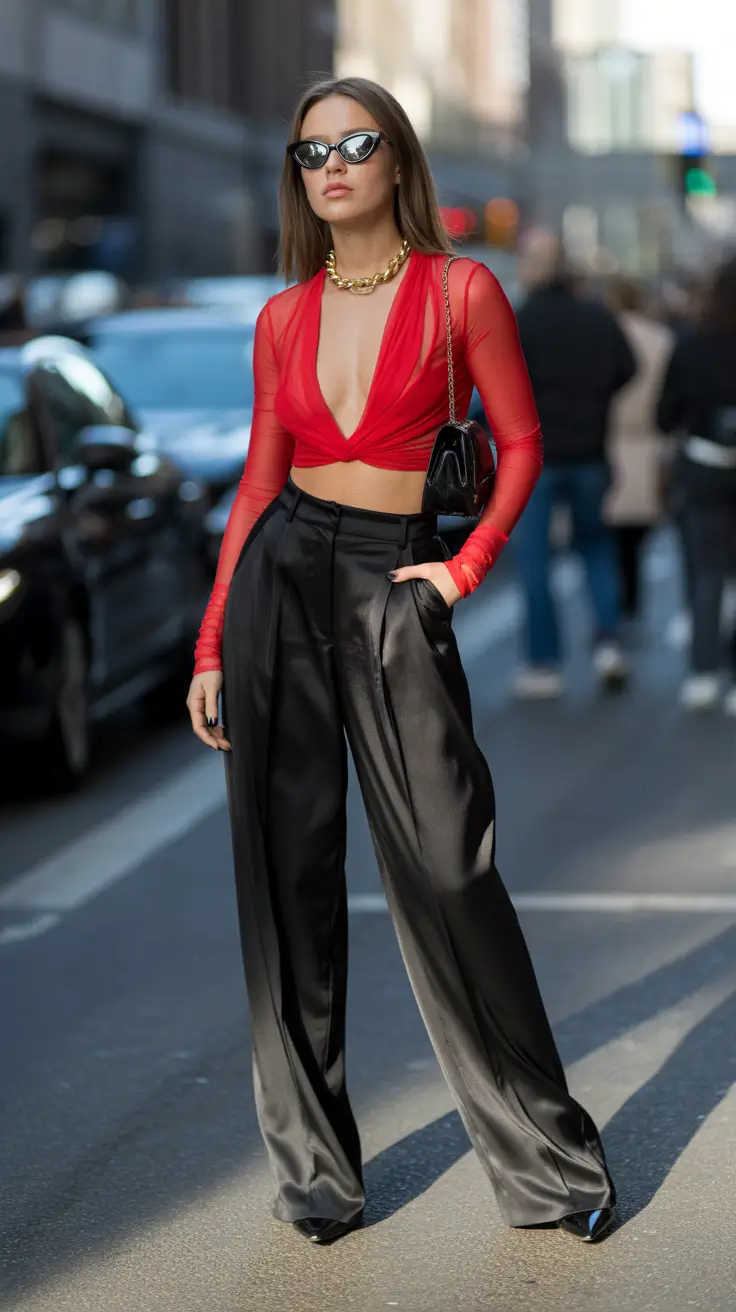 trendy outfits 2026 Red Power Streets