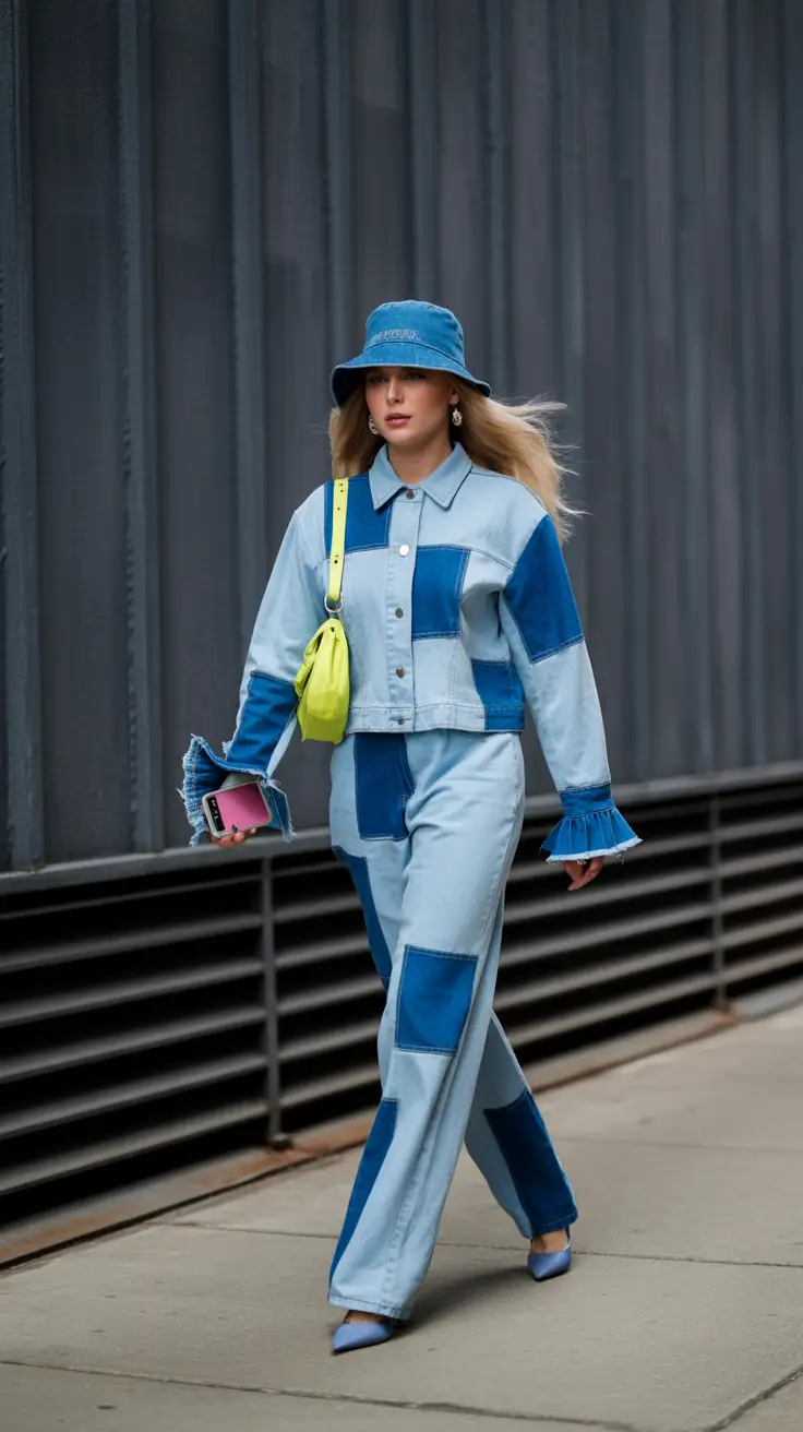 Denim outfits 2026 Playful Patchwork