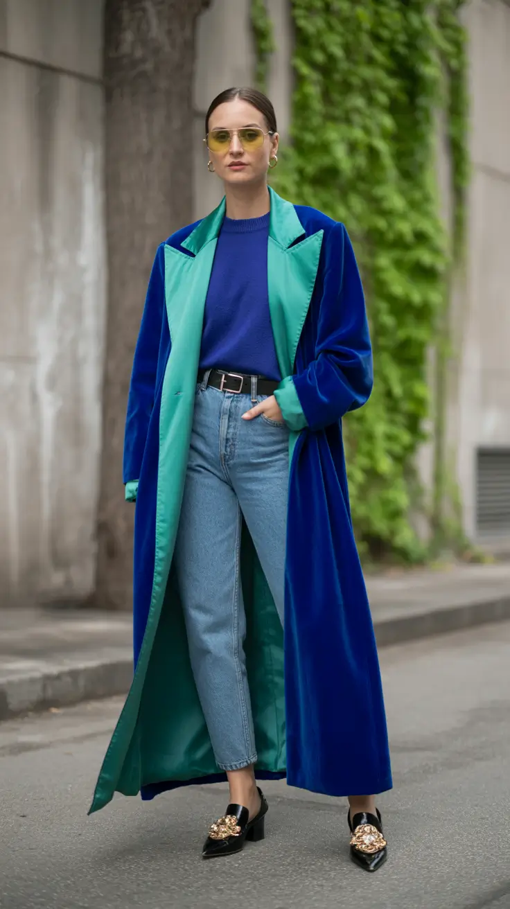 Denim outfits 2026 Electric Royal