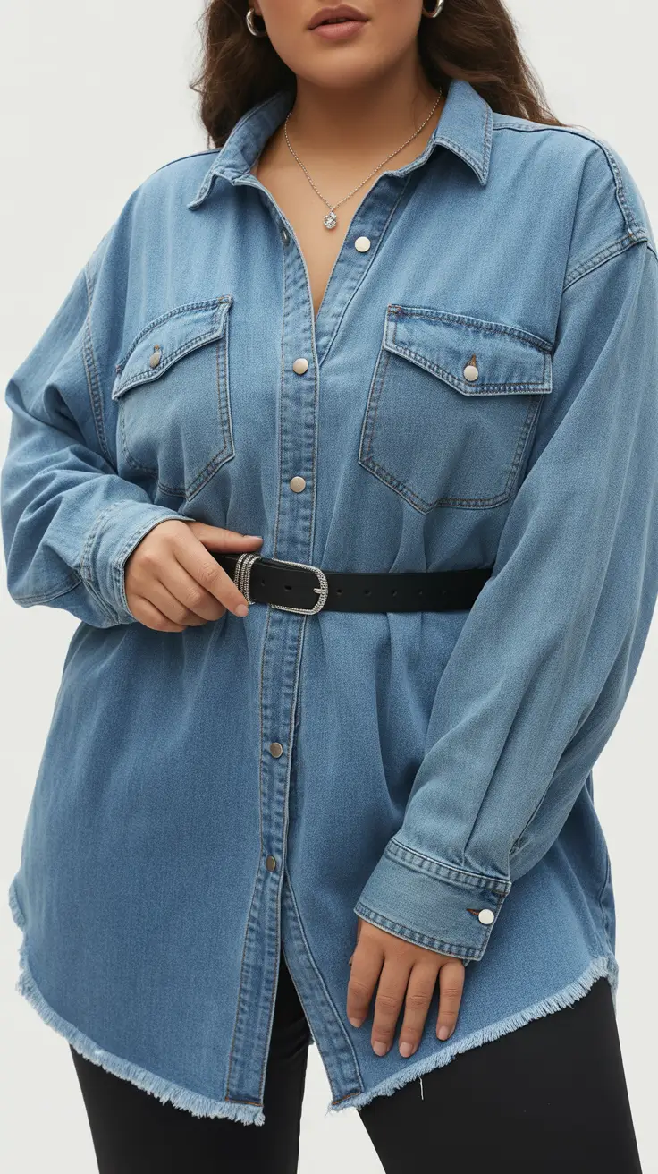 plus size outfits 2026 Classic Denim Redefined