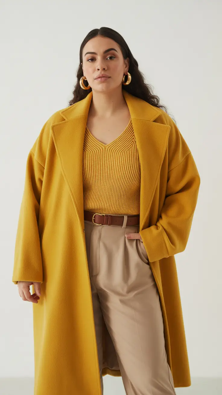 plus size outfits 2026 Golden Hour Layers