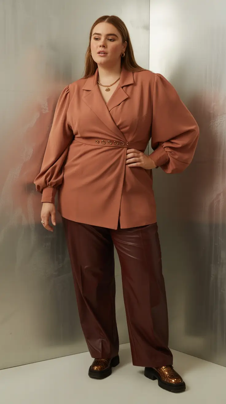 plus size outfits 2026 Terracotta Power Dressing