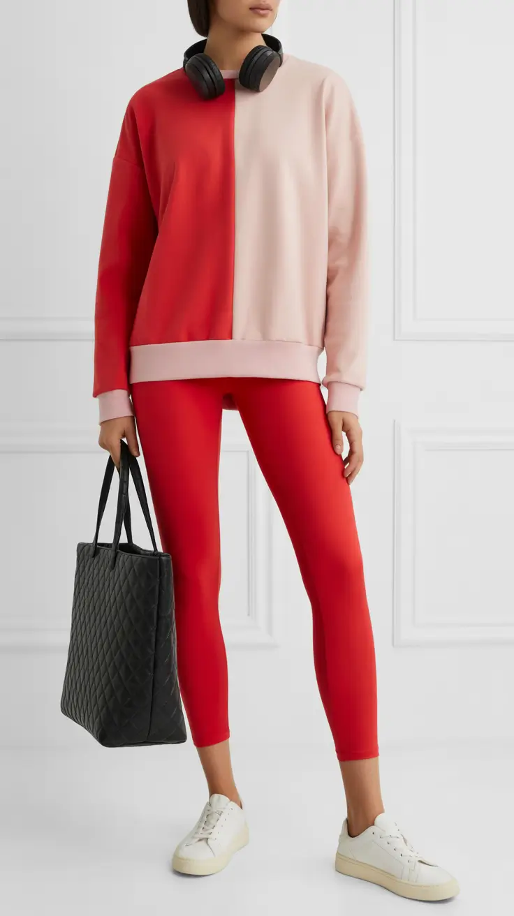 workout outfits 2026 Color Block Impact