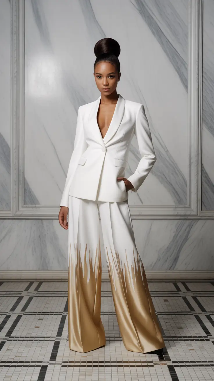 going out outfits 2026 White Gold Elegance