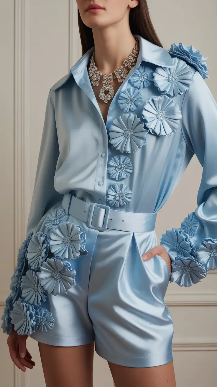 going out outfits 2026 Blue Satin Dream