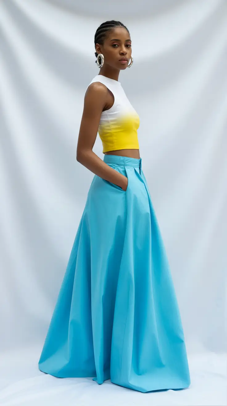 going out outfits 2026 Fresh Contrast in Sky and Sun