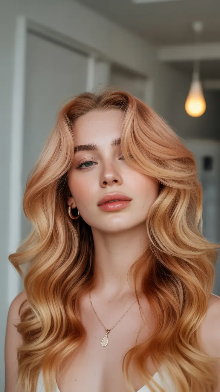 hair color ideas 2026 Golden Honey Bronde Glow