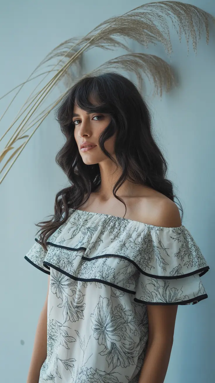 hair color ideas 2026 Glossy Black Hair with Curly Texture