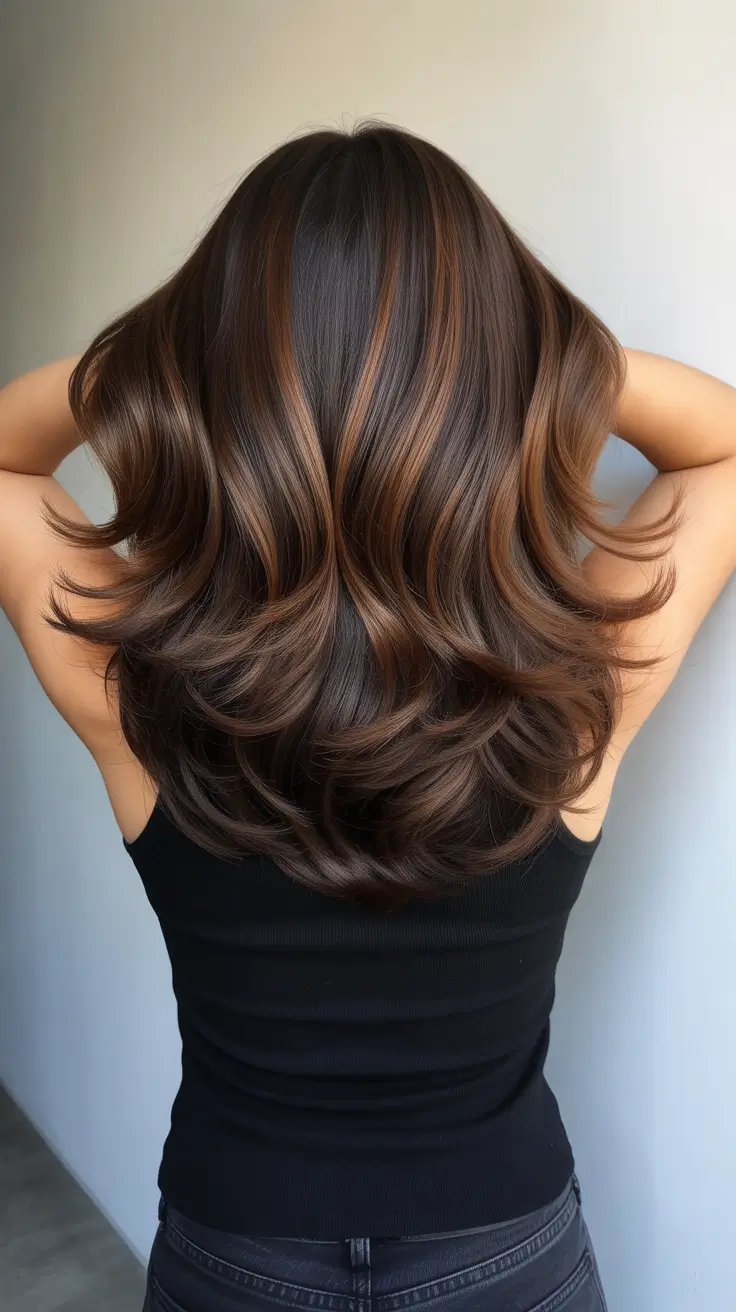 Hair Color Ideas to Look Younger 2026 Midnight Espresso Layers