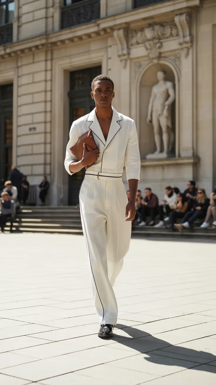 Outfits for Men 2026 Minimalist Cream Power Suit