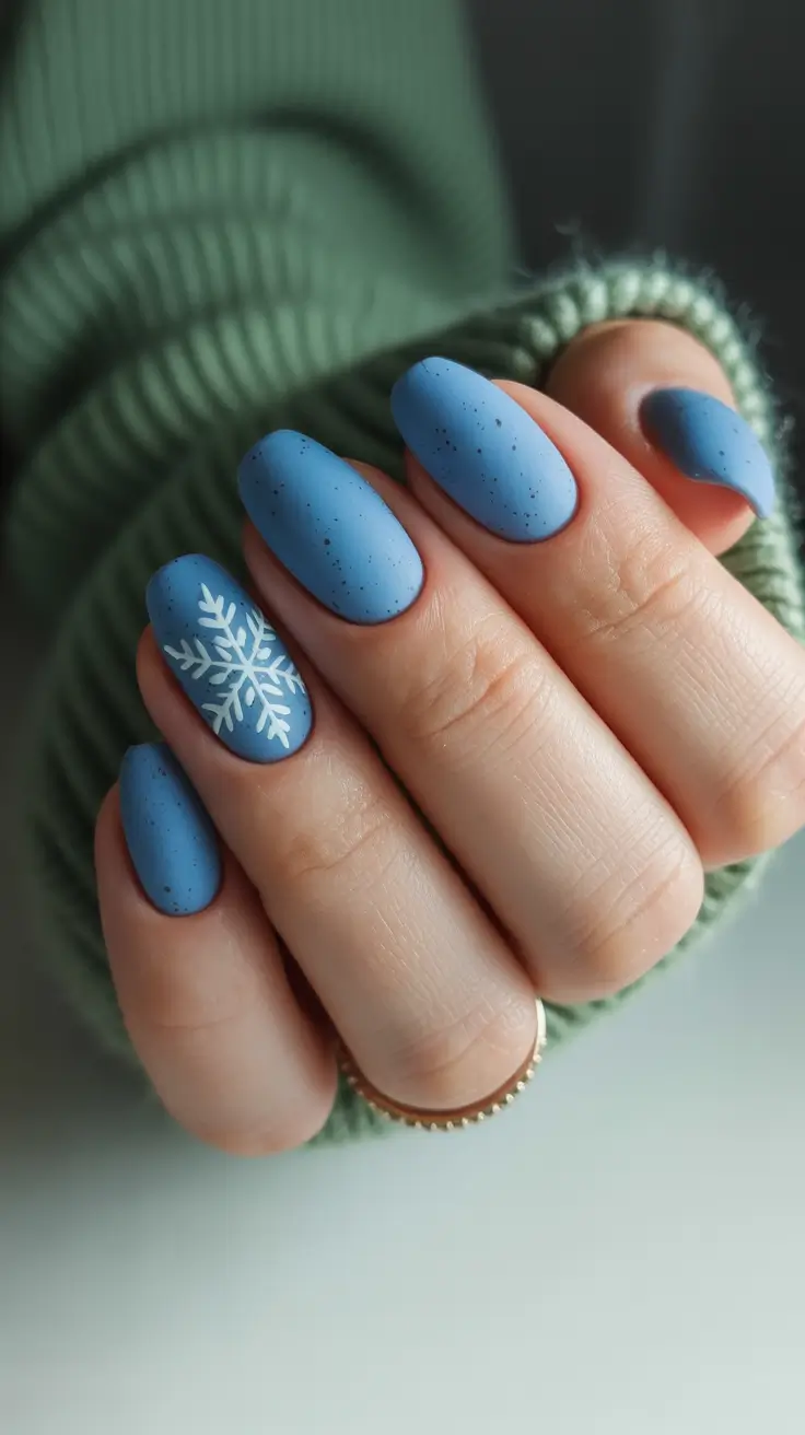Modern Blue Nails Christmas 2025 Powder Blue Whisper