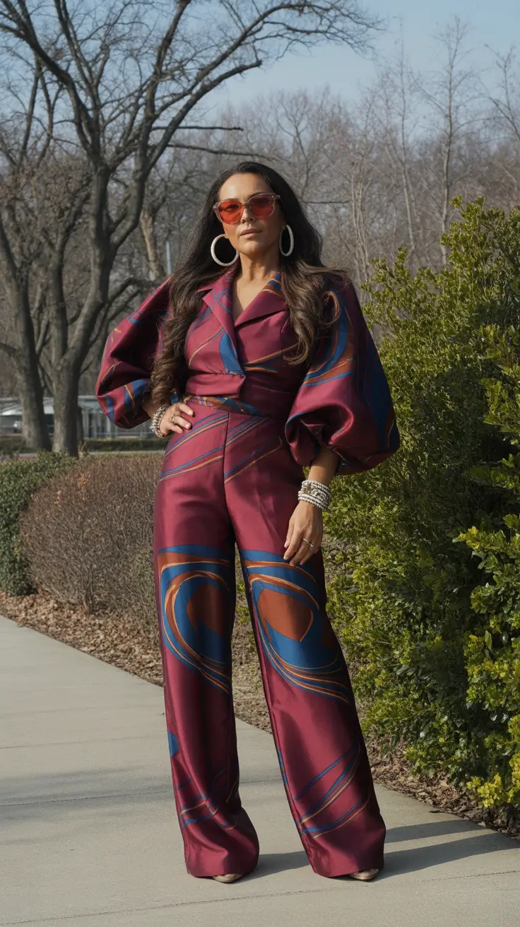 Outfits for Women Over 40 2026 vintage pattern bold elegance