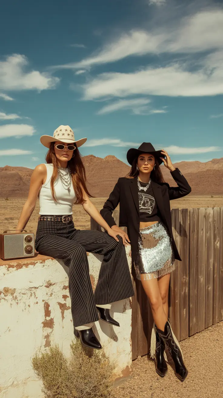 rodeo outfits 2026 Desert Disco Duo