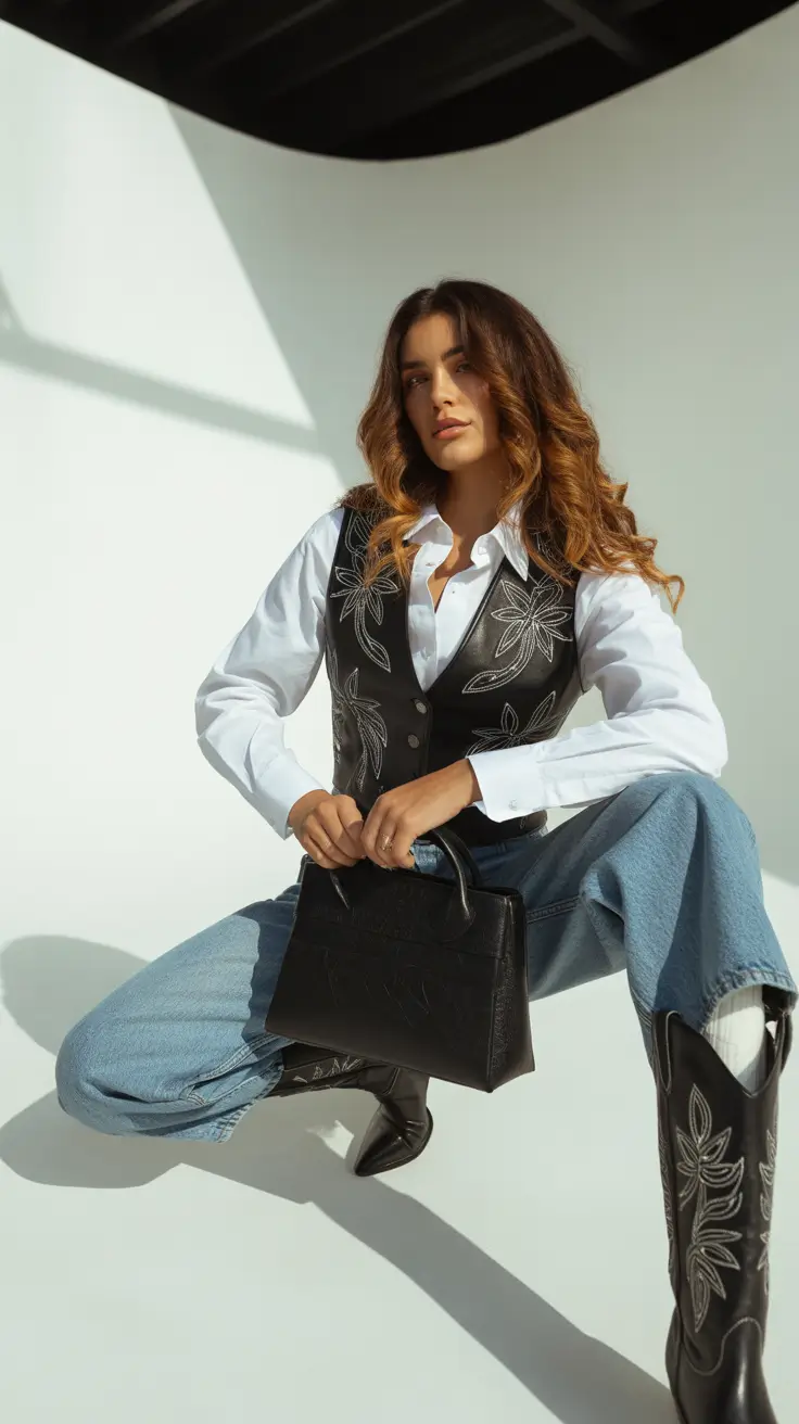 rodeo outfits 2026 Black & White Western Edge