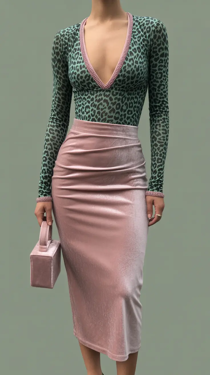 casual outfits 2026 Velvet Contrast & Confidence