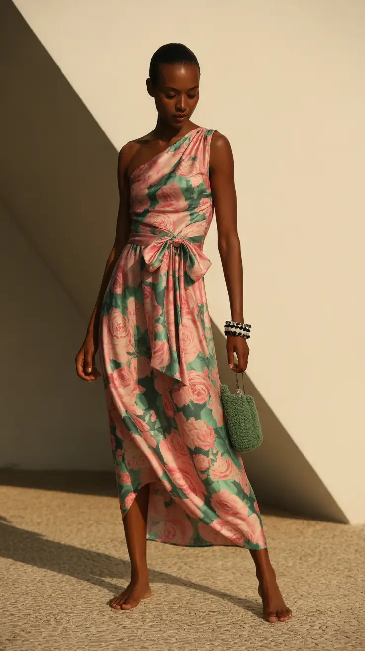 casual outfits 2026 Floral Drapes & Sunset Energy