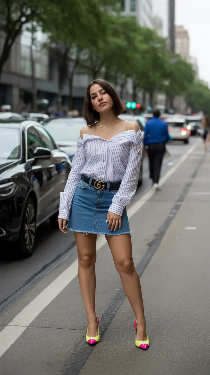 new york outfits 2026 Denim Chic for a Mild Winter Day