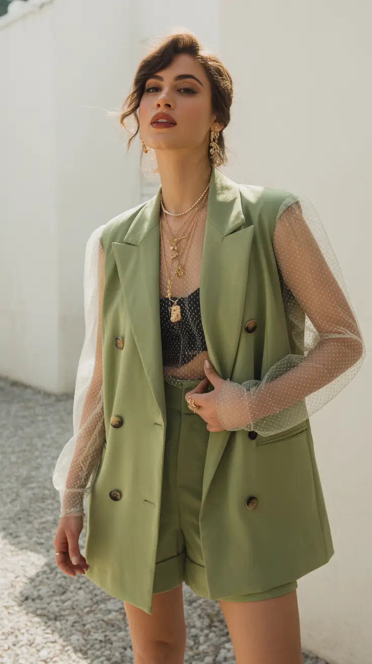 new york outfits 2026 Modern Luxe in Sage Green