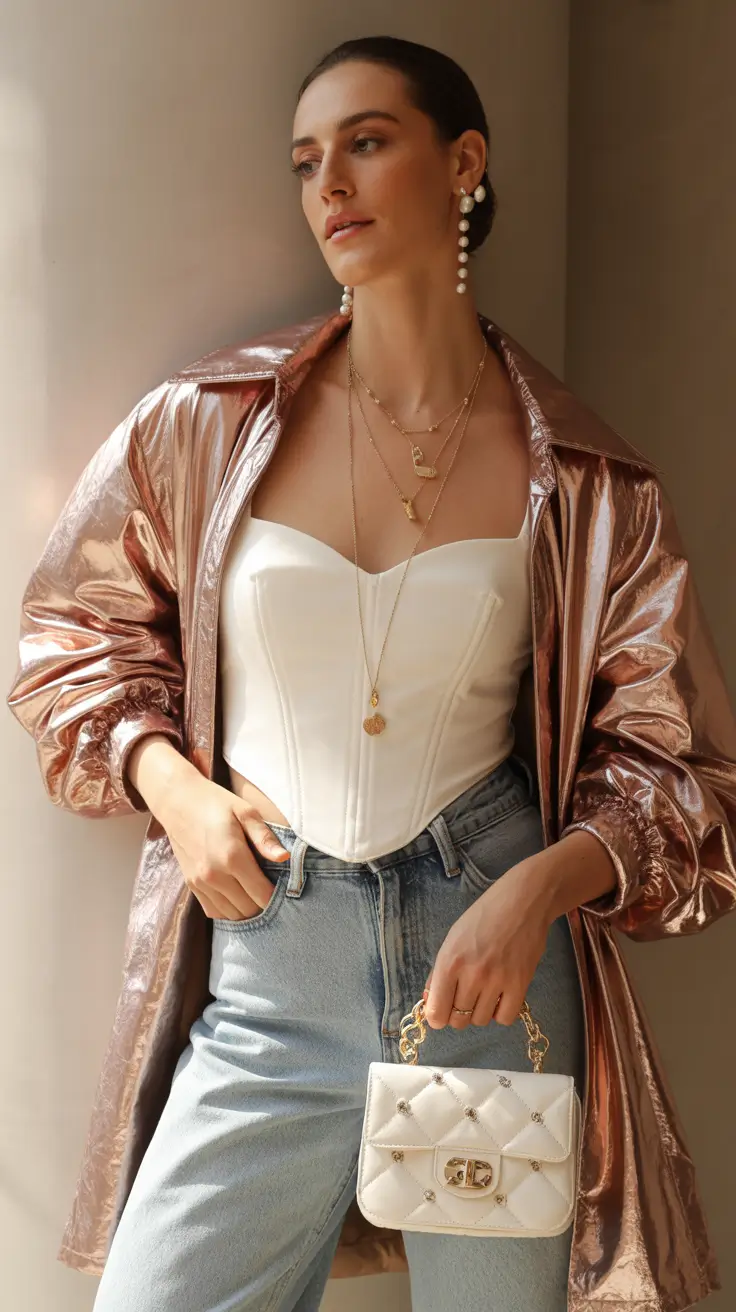 new york outfits 2026 Metallic Dreams & Everyday Glam