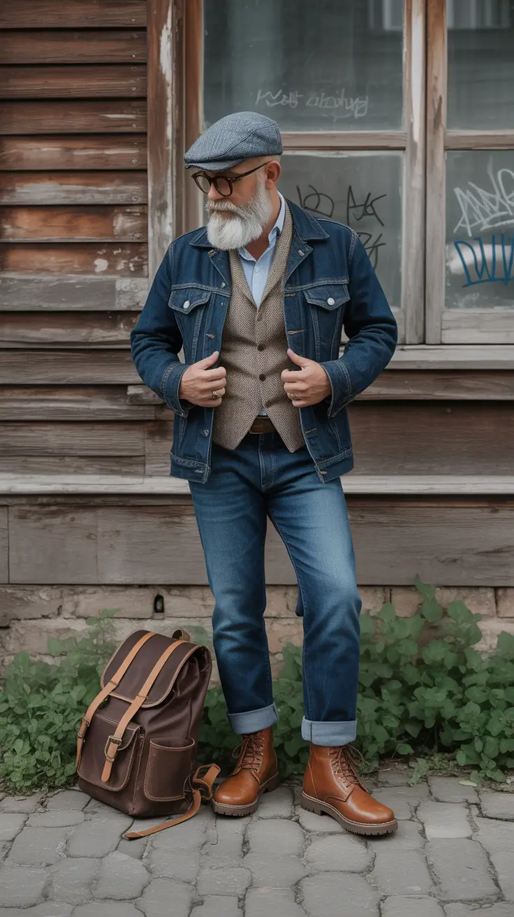 Outfits for Men Over 50 2026 Denim Layers for Cool Days