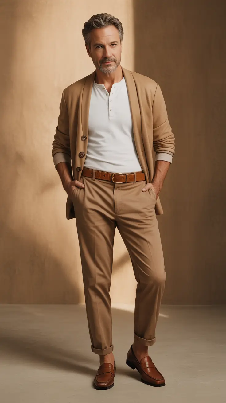Outfits for Men Over 50 2026 Timeless Neutrals