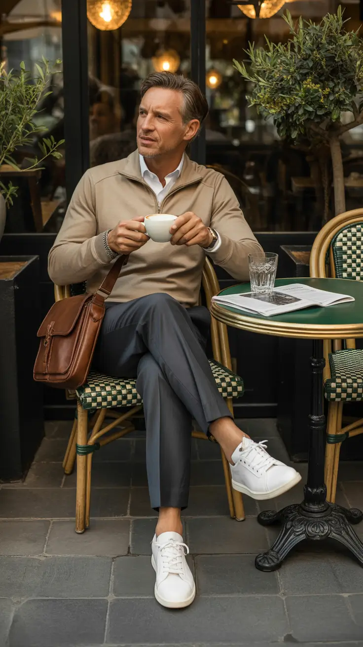 Outfits for Men Over 50 2026 Café Smart