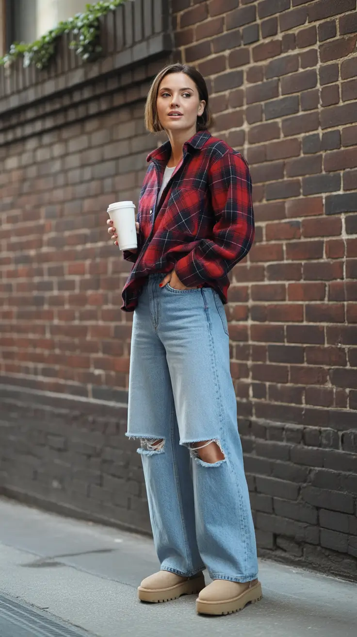 ugg outfits 2026 Flannel & Denim: The Effortless Americana