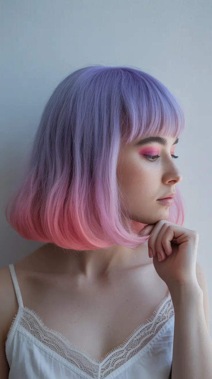 pink hair color 2026 Vibrant Pink Meets Lavender for a Cool Trend