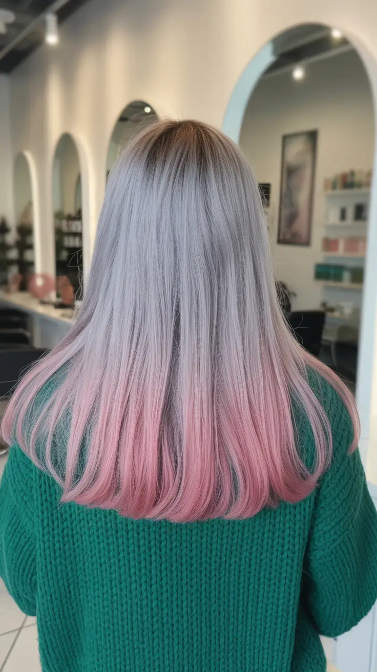 pink hair color 2026 Muted Pink with Subtle Ombre for Subtle Chic