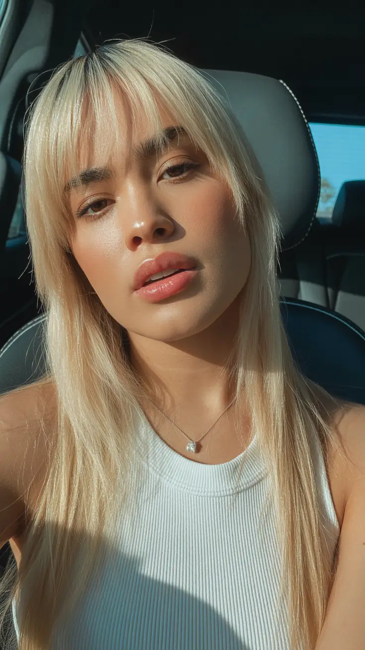 Blunt Bangs with Long, Straight Hair for Women 2026