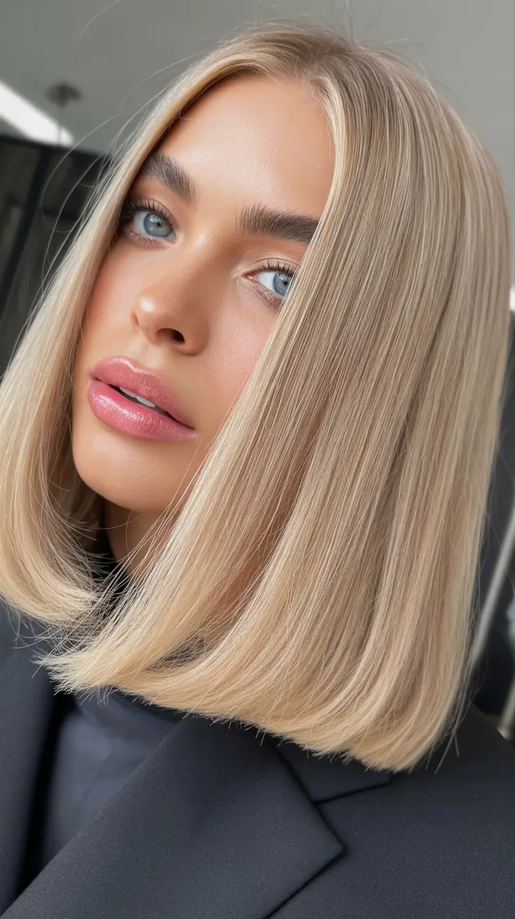Glossy Blonde Bob for Women 2026