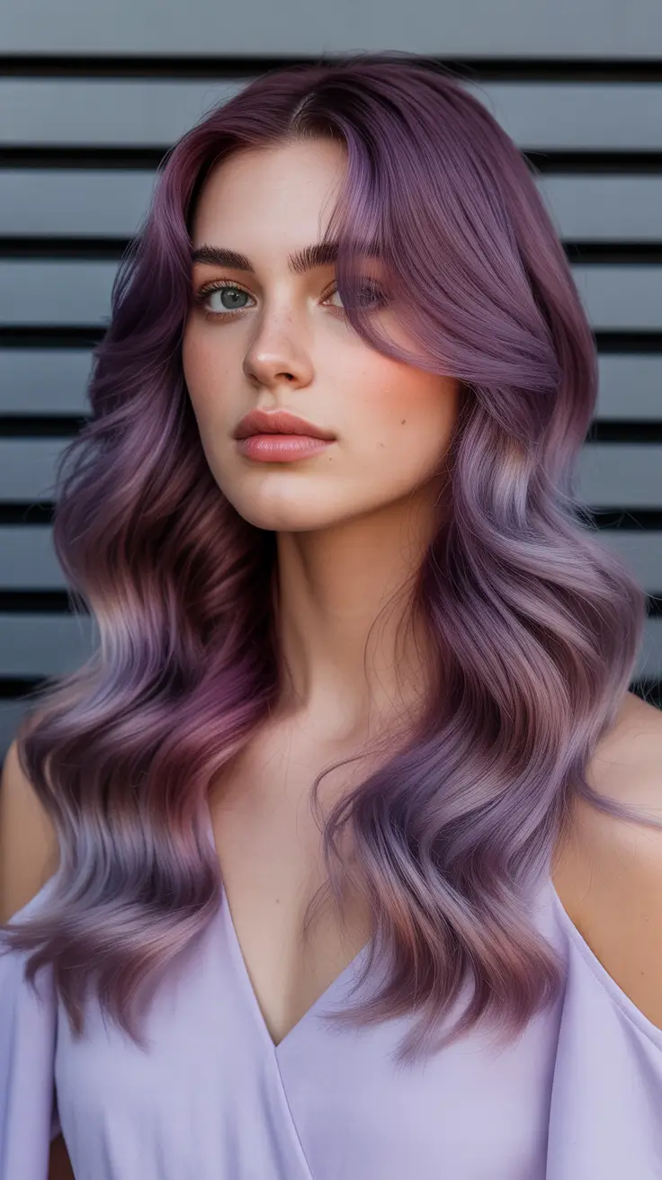 purple hair color 2026 Soft Purple and Lavender Waves