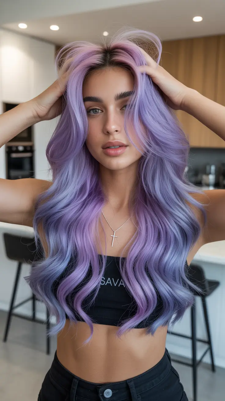 purple hair color 2026 Lavender Glam