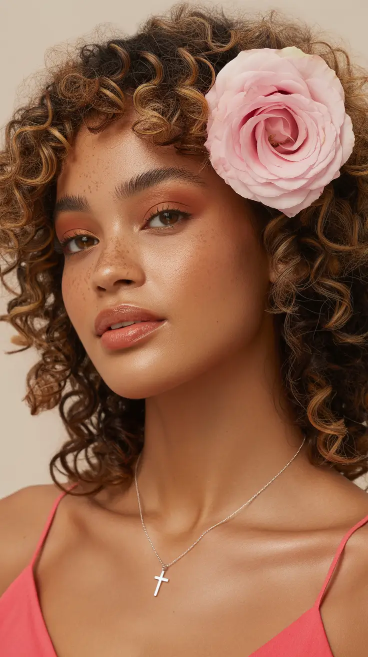 haircut for round face 2026 Romantic Curly Crop