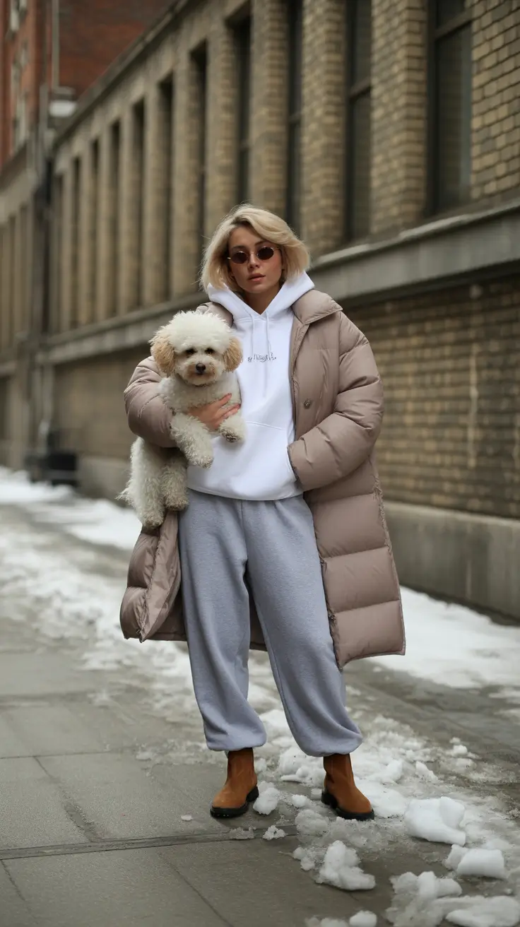 hoodie outfits 2026 Winter Beige Hoodie