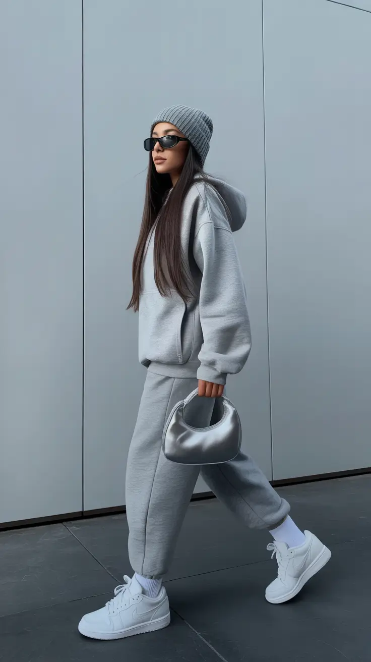 hoodie outfits 2026 Grey Hoodie