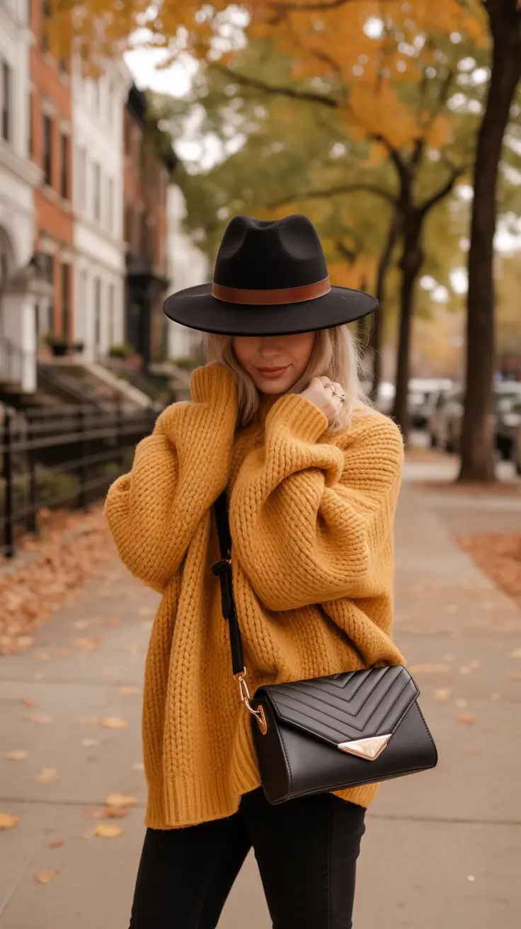 sweater outfits 2026 Golden Hour Warmth