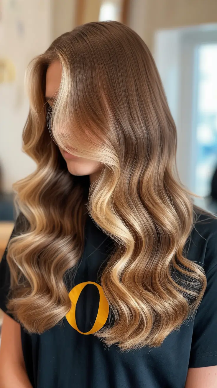 brown hair colors 2026 Golden Beige Flow for Bright Mornings