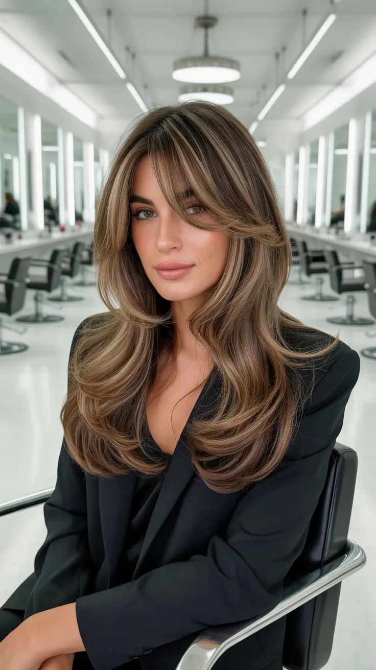 brown hair colors 2026 Rich Mocha Sweep for Everyday Chic