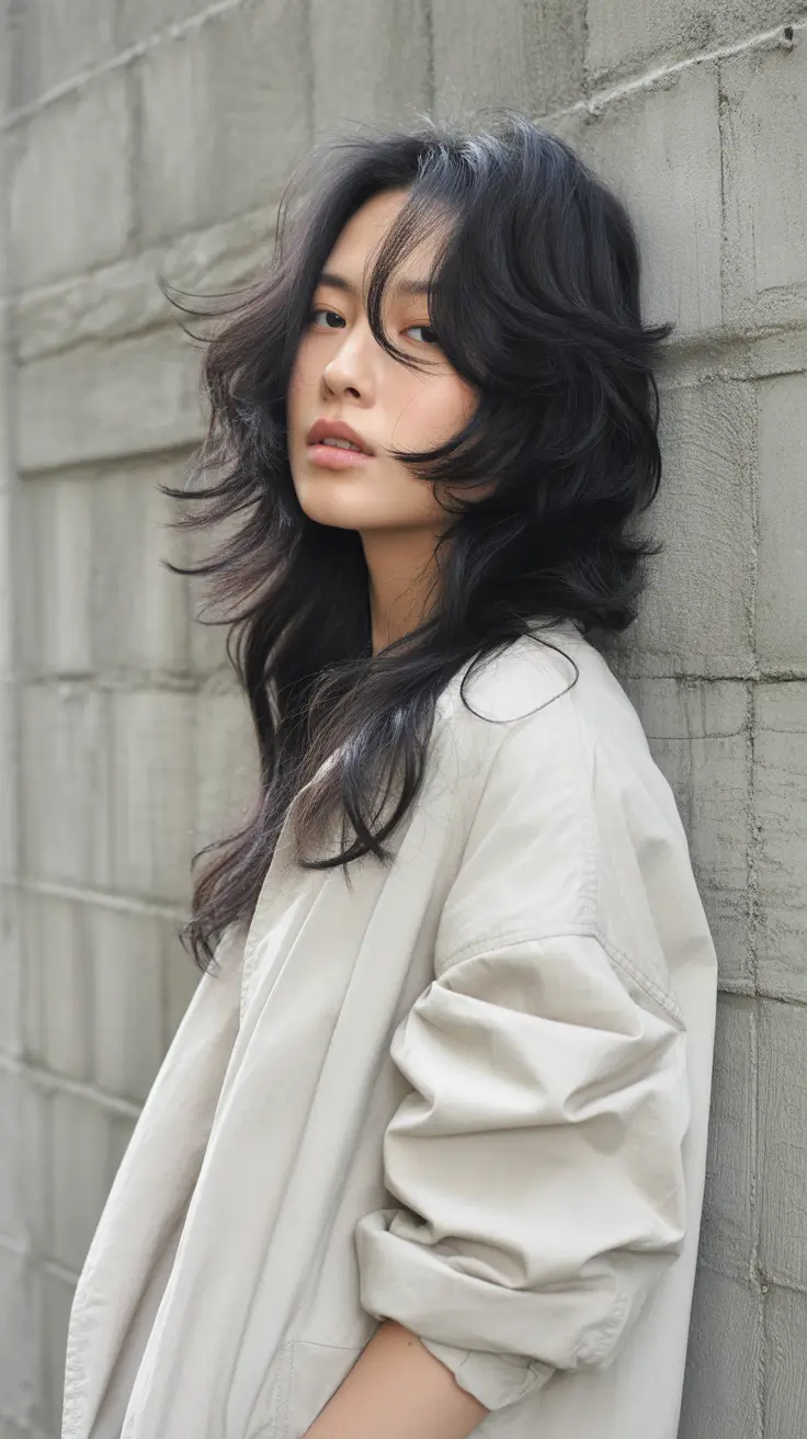 wolf haircut 2026 Midnight Layers with Effortless Cool