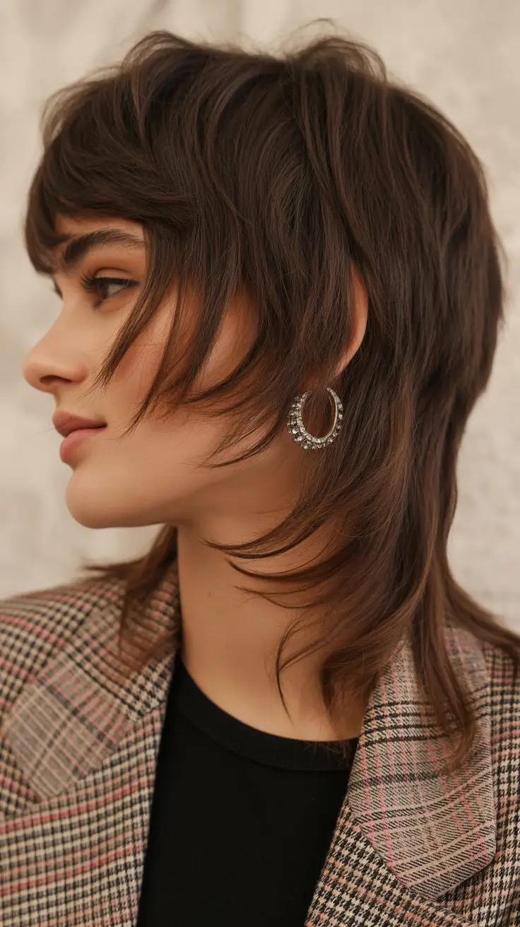 wolf haircut 2026 Retro Shag Revival with Sharp Edges