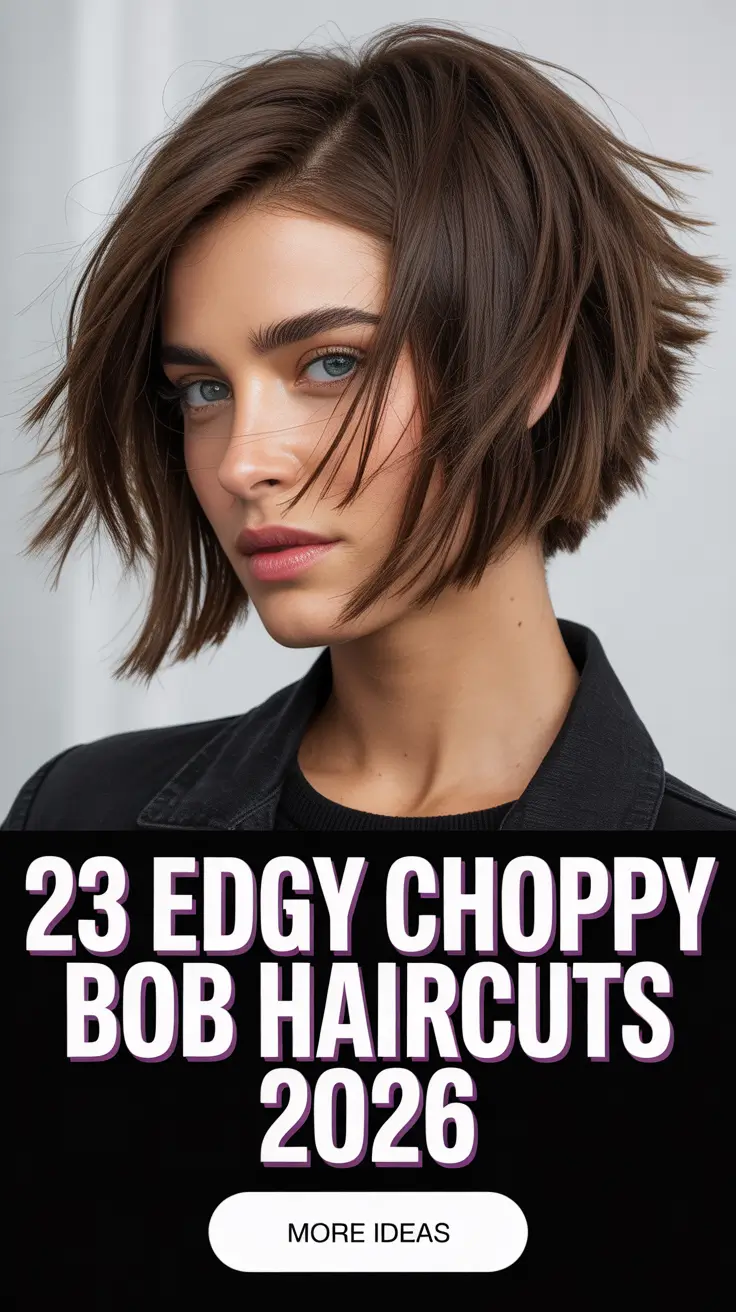 Edgy Choppy Bob Haircuts 2026 for Modern Women Who Love Bold, Effortless Style
